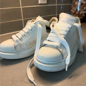 Alexander McQueen Classic White Lace-Up Sneakers